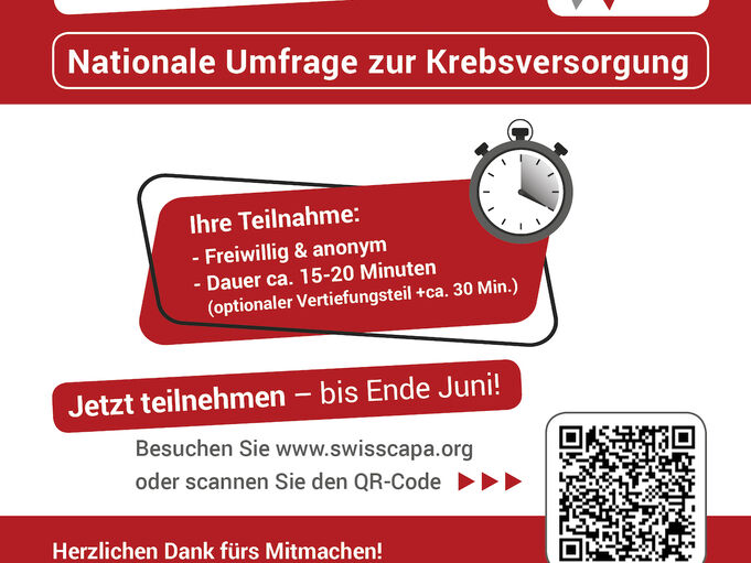 Nationale Umfrage Krebsversorgung SwissCAPA